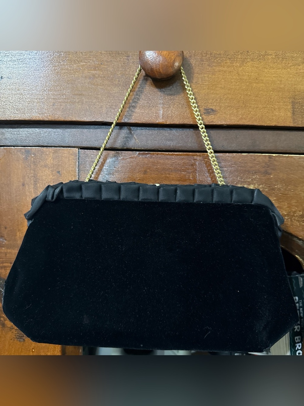 Vintage Unbranded Black Formal Evening Clutch Bag
